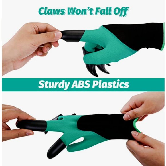 Gardening Gloves with Claws (2-Pairs) Garden Gloves Waterproof Working Gloves - Picture 3 of 8
